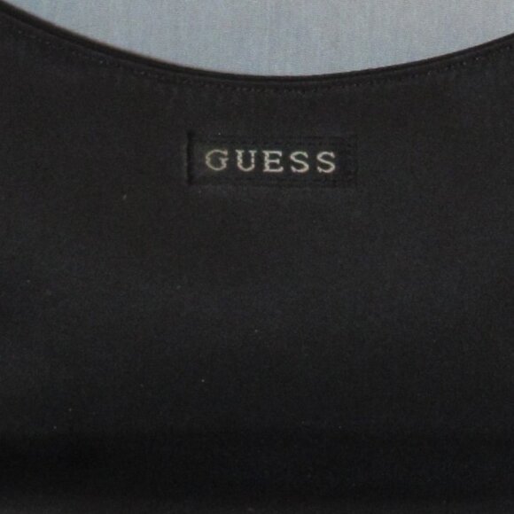 Vintage Y2K Guess Black Nylon Shoulder Baguette Mini Bag Shoulder Purse - Picture 5 of 5